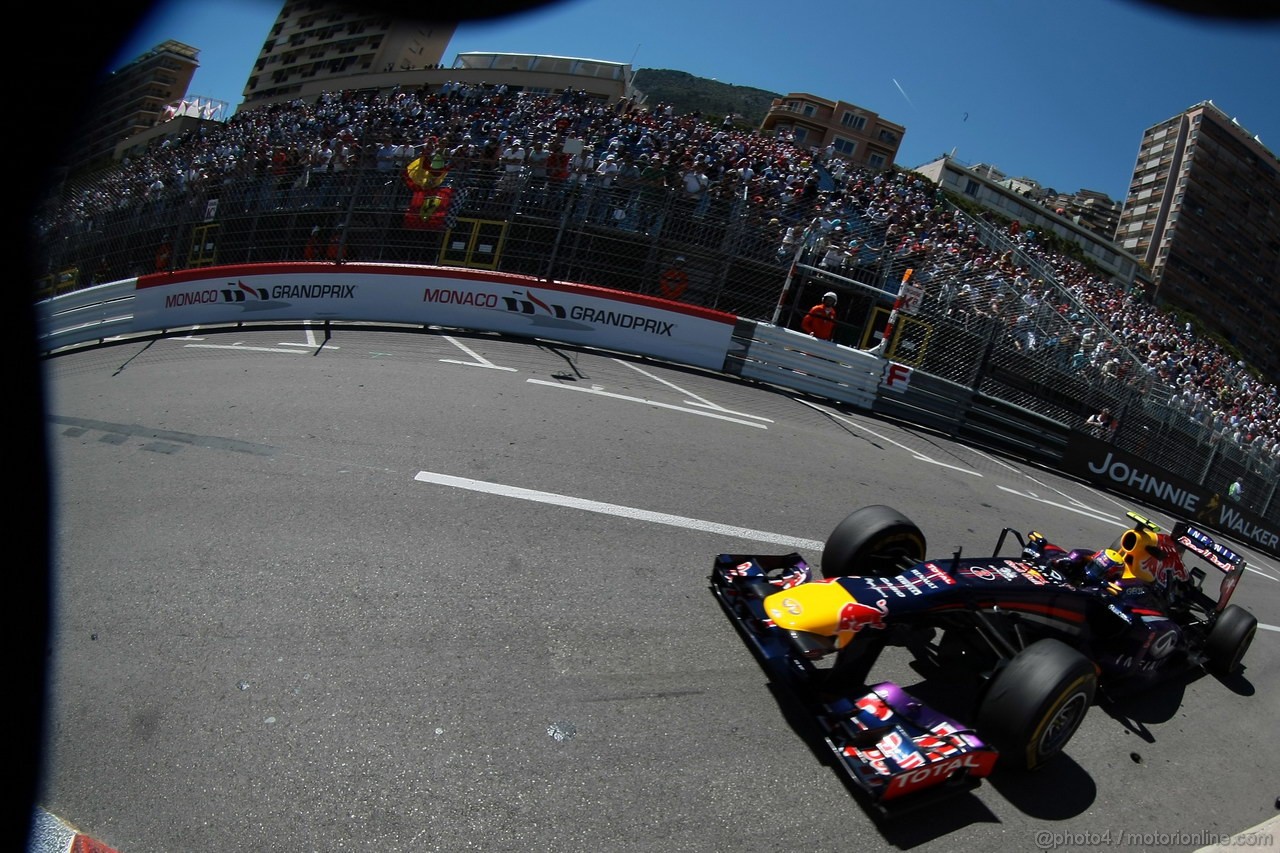 GP MONACO, 23.05.2013- Prove Libere 2, Mark Webber (AUS) Red Bull Racing RB9 