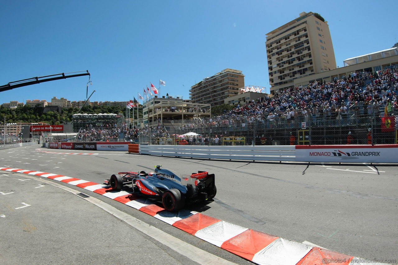 GP MONACO, 23.05.2013- Prove Libere 2, Sergio Perez (MEX) McLaren MP4-28 