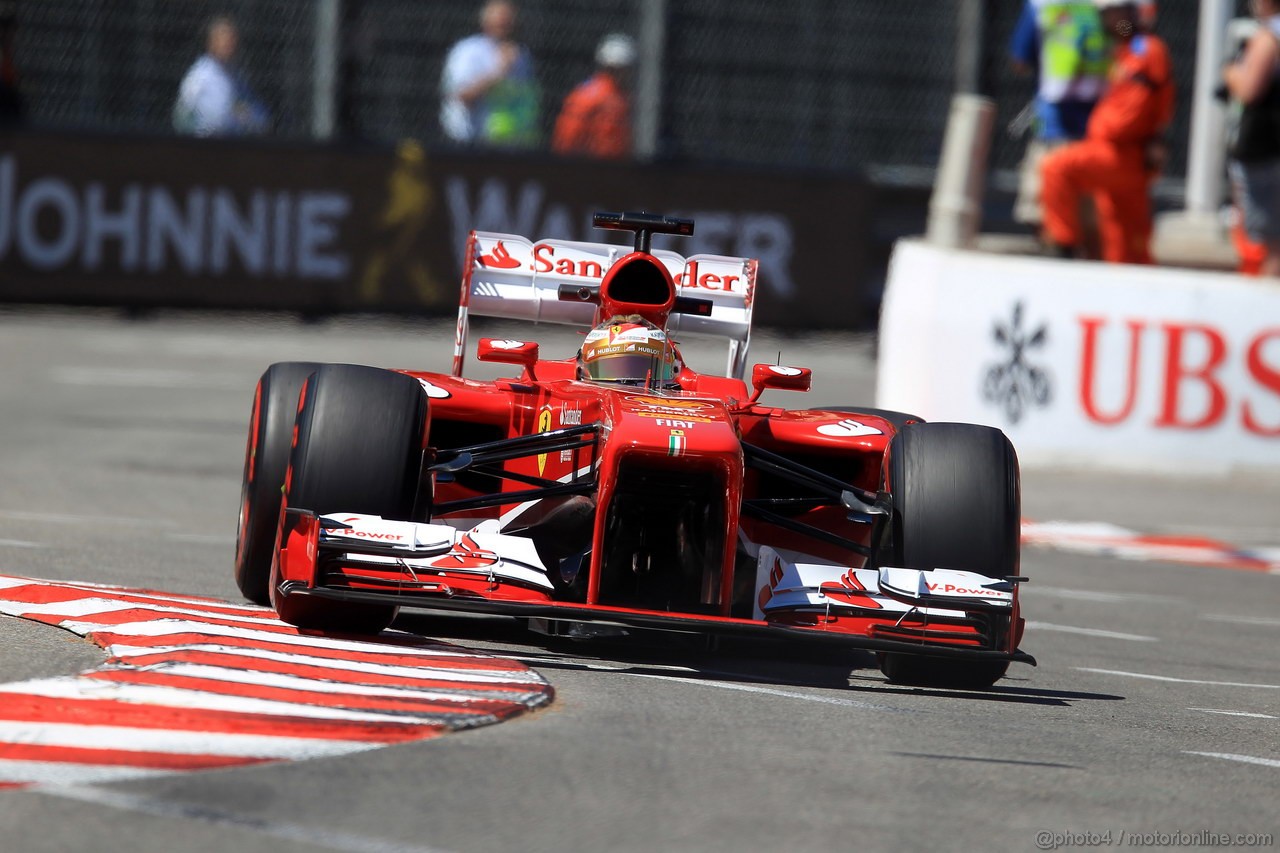 GP MONACO, 23.05.2013- Prove Libere 2, Fernando Alonso (ESP) Ferrari F138 