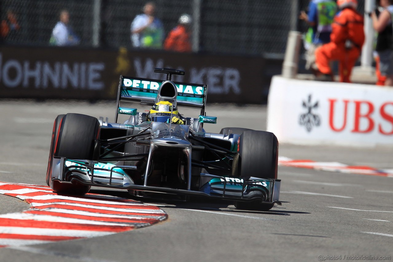 GP MONACO, 23.05.2013- Prove Libere 2, Nico Rosberg (GER) Mercedes AMG F1 W04 