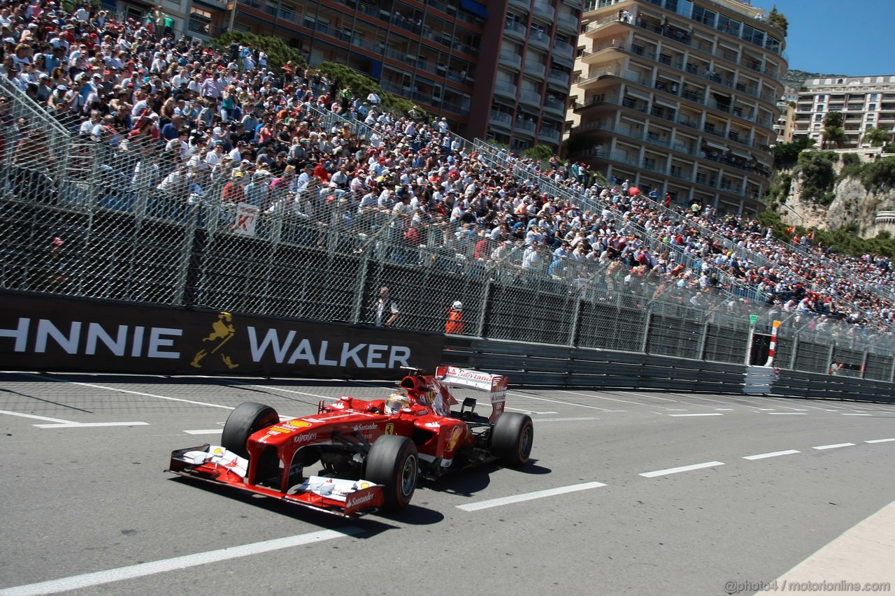 GP MONACO, 23.05.2013- Prove Libere 2, Fernando Alonso (ESP) Ferrari F138 
