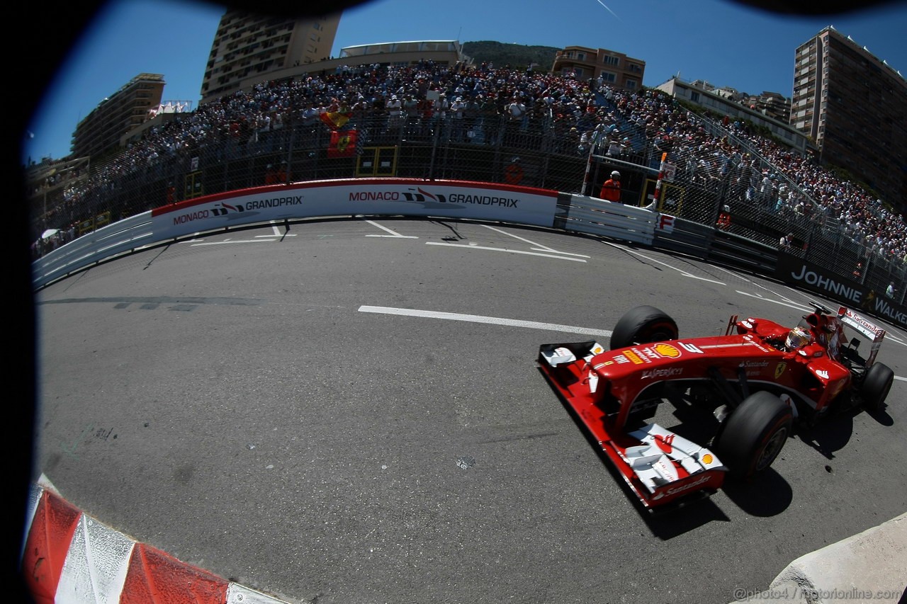 GP MONACO, 23.05.2013- Prove Libere 2, Fernando Alonso (ESP) Ferrari F138 