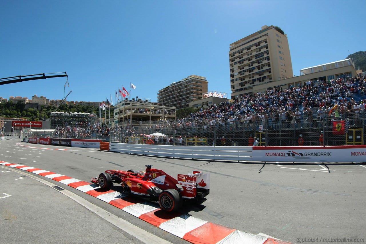 GP MONACO, 23.05.2013- Prove Libere 2, Fernando Alonso (ESP) Ferrari F138 
