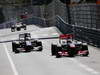 GP MONACO, 23.05.2013- Free Practice 2, Sergio Perez (MEX) McLaren MP4-28 e Nico Hulkenberg (GER) Sauber F1 Team C32 