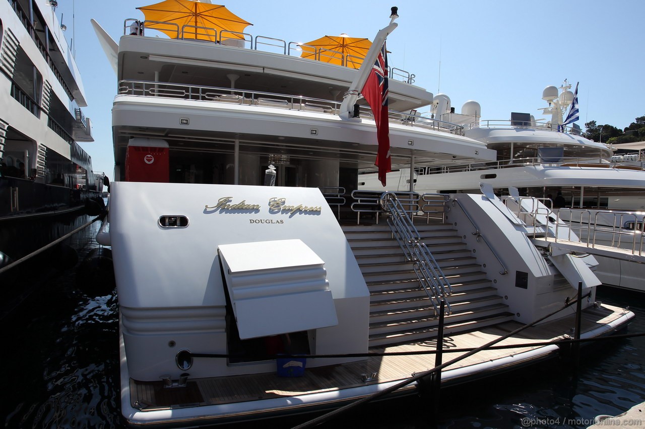GP MONACO, 22.05.2013- The yatch of Vijay Mallya (IND), Chairman e Managine Director Force India 