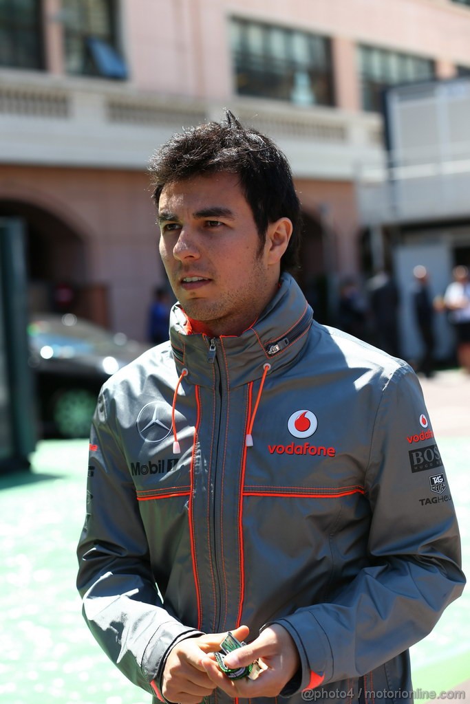 GP MONACO, 22.05.2013- Sergio Perez (MEX) McLaren MP4-28 