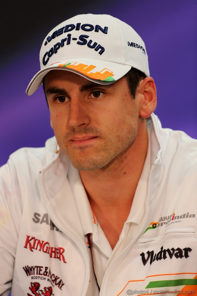 GP MONACO, 22.05.2013- Conferenza Stampa, Adrian Sutil (GER), Sahara Force India F1 Team VJM06 