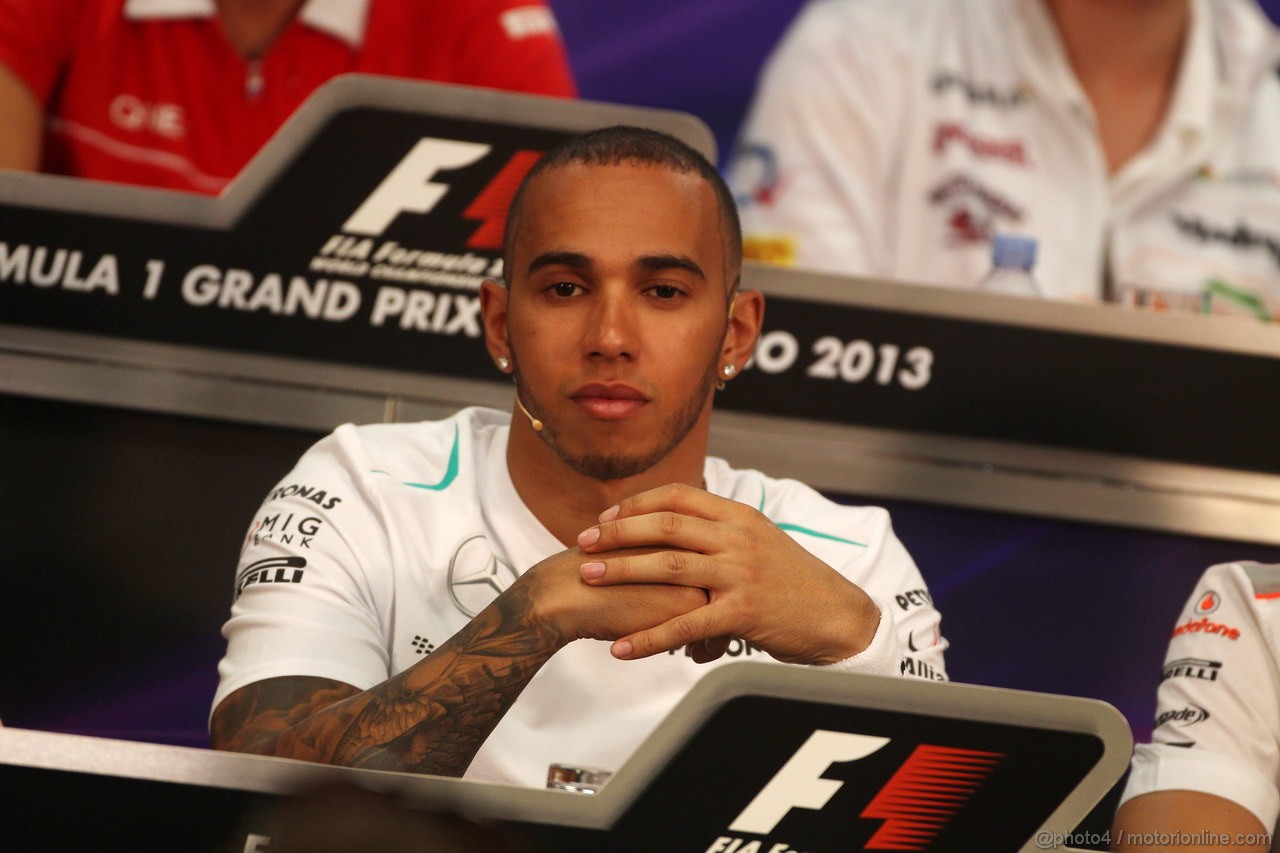 GP MONACO, 22.05.2013- Conferenza Stampa, Lewis Hamilton (GBR) Mercedes AMG F1 W04