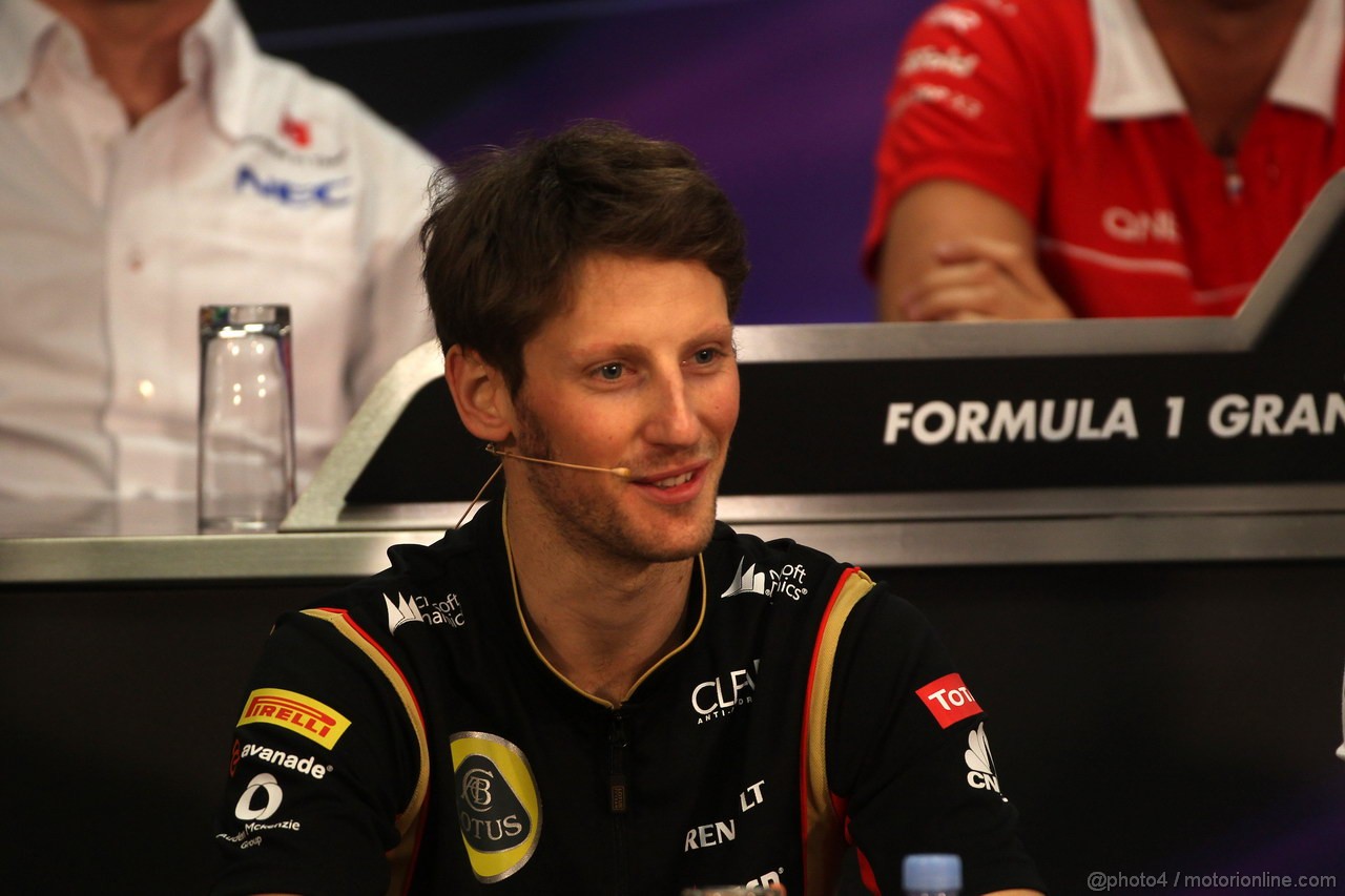 GP MONACO, 22.05.2013- Conferenza Stampa, Romain Grosjean (FRA) Lotus F1 Team E21 