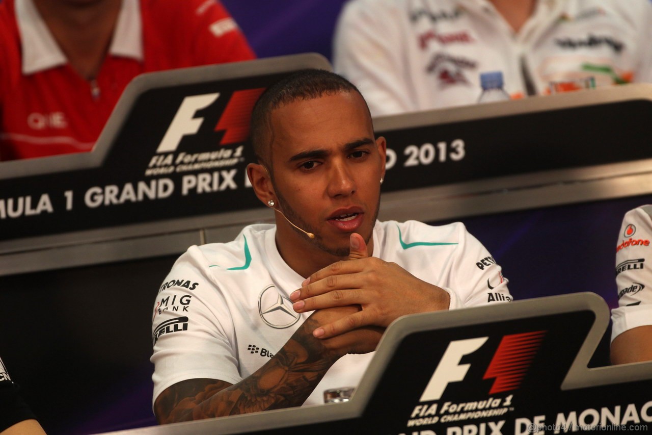 GP MONACO, 22.05.2013- Conferenza Stampa, Lewis Hamilton (GBR) Mercedes AMG F1 W04 