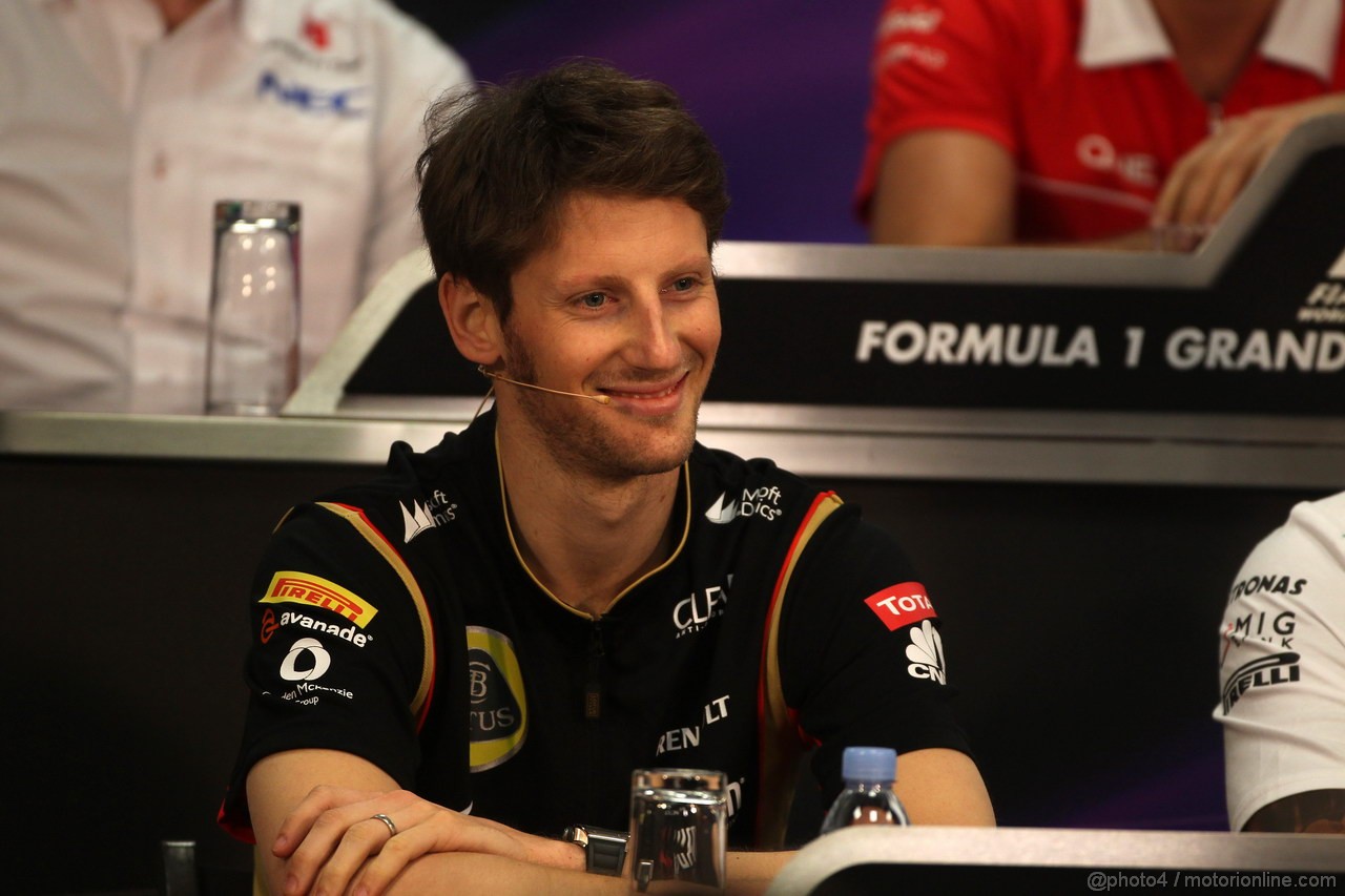 GP MONACO, 22.05.2013- Conferenza Stampa, Romain Grosjean (FRA) Lotus F1 Team E21