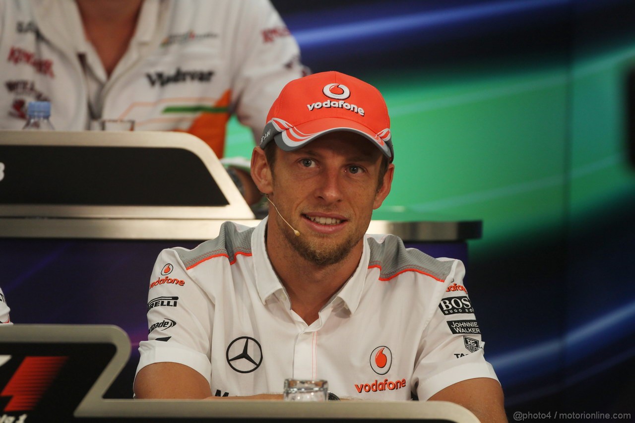 GP MONACO, 22.05.2013- Conferenza Stampa, Jenson Button (GBR) McLaren Mercedes MP4-28 