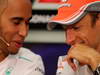 GP MONACO, 22.05.2013- Conferenza Stampa, Lewis Hamilton (GBR) Mercedes AMG F1 W04 e Jenson Button (GBR) McLaren Mercedes MP4-28 