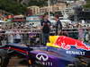 GP MONACO, 22.05.2013- Sebastian Vettel (GER) Red Bull Racing RB9 e Sebastien Ogier (F) WRC Driver