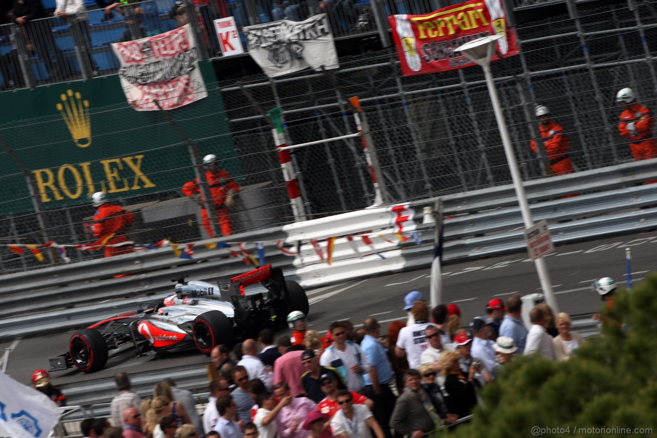 GP MONACO, 25.05.2013- Prove Libere 3, Jenson Button (GBR) McLaren Mercedes MP4-28 