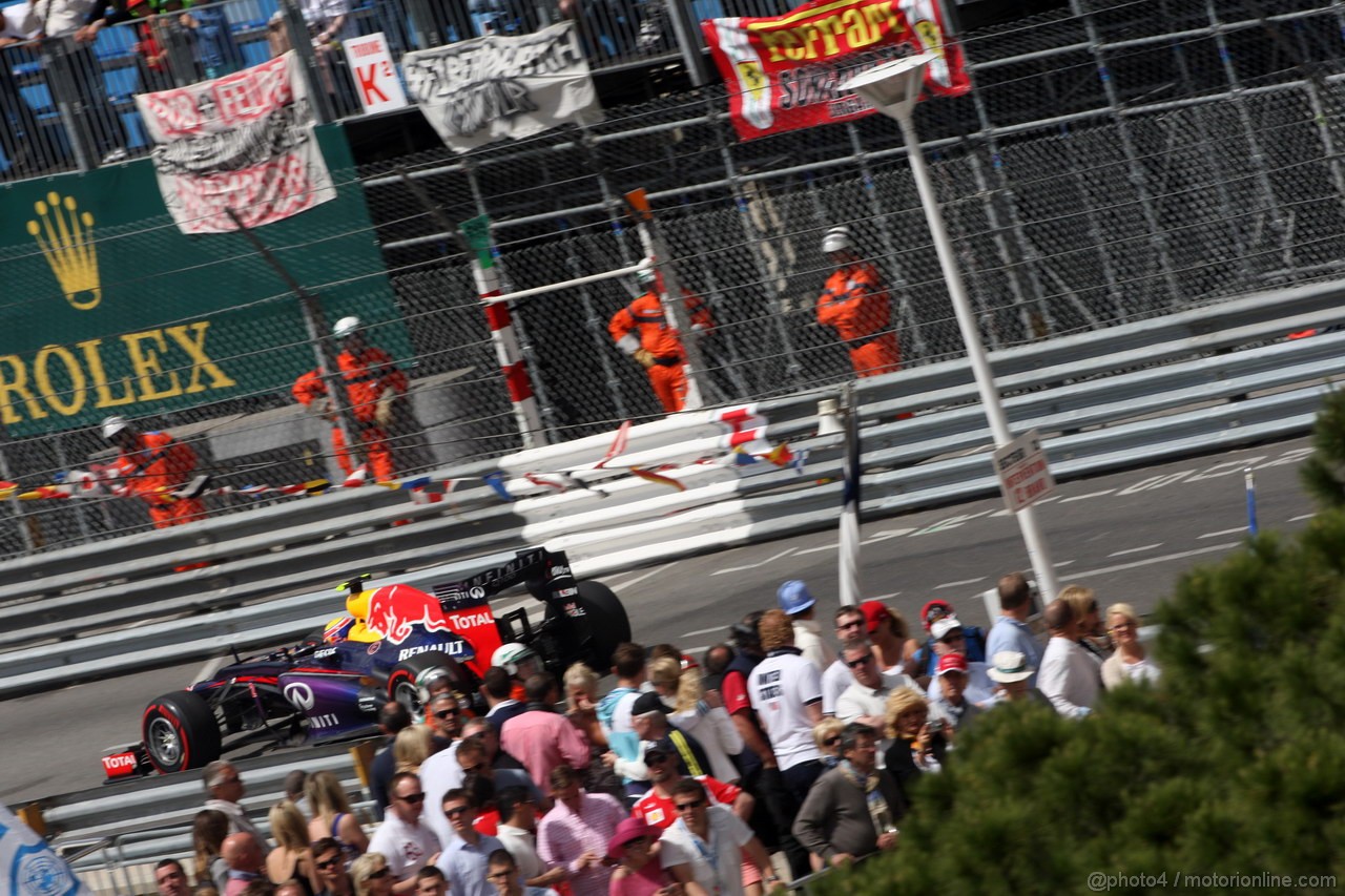 GP MONACO, 25.05.2013- Prove Libere 3, Mark Webber (AUS) Red Bull Racing RB9 