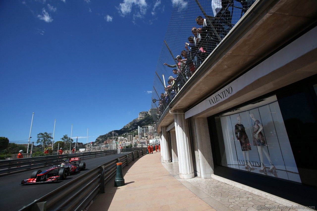 GP MONACO, 25.05.2013- Prove Libere 3, Sergio Perez (MEX) McLaren MP4-28 