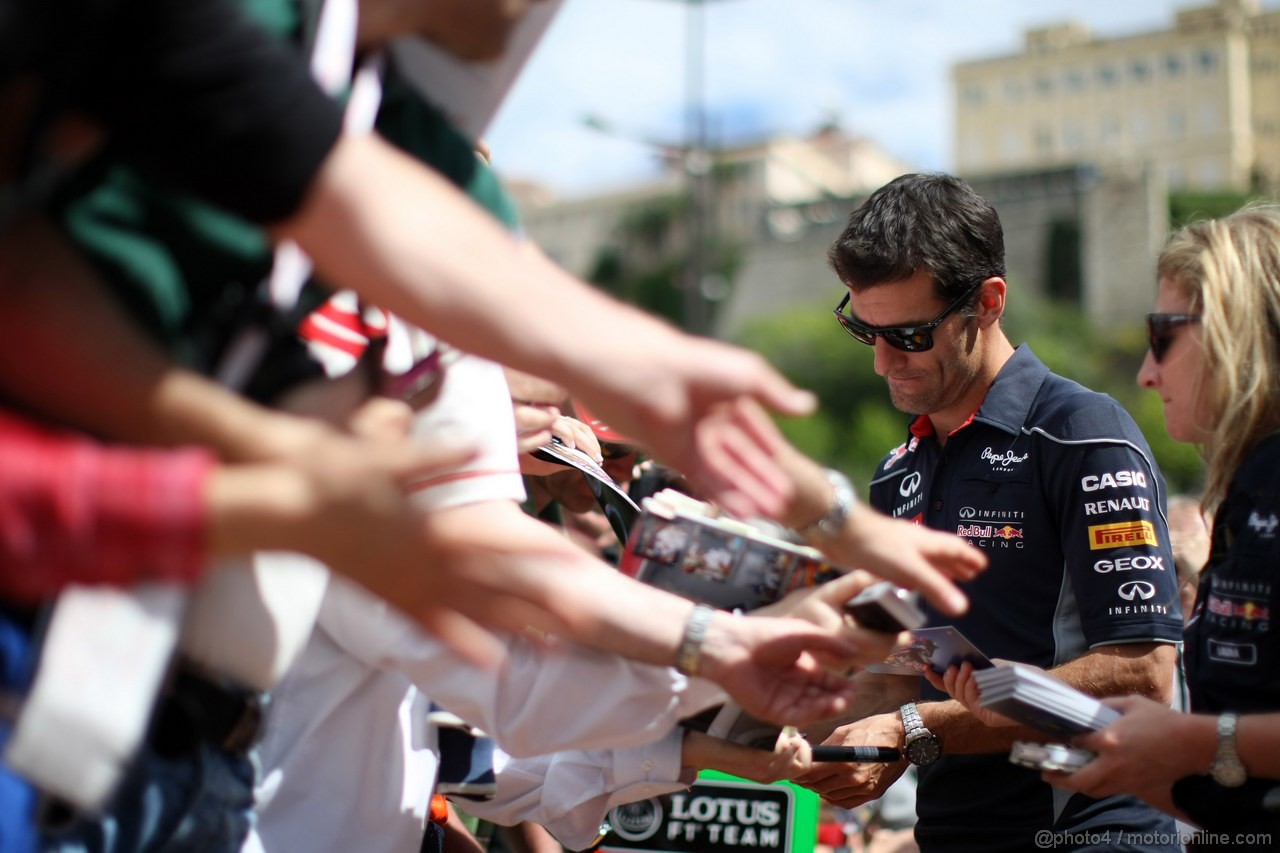 GP MONACO, 24.05.2013- Mark Webber (AUS) Red Bull Racing RB9 