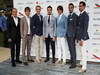 GP MONACO, (L to R): Valtteri Bottas (FIN) Williams; Charles Pic (FRA) Caterham; Max Chilton (GBR) Marussia F1 Team; Jules Bianchi (FRA) Marussia F1 Team; Esteban Gutierrez (MEX) Sauber; Giedo van der Garde (NLD) Caterham F1 Team; Adrian Sutil (GER) Sahara Force India F1, at the Amber Lounge Fashion Show.
