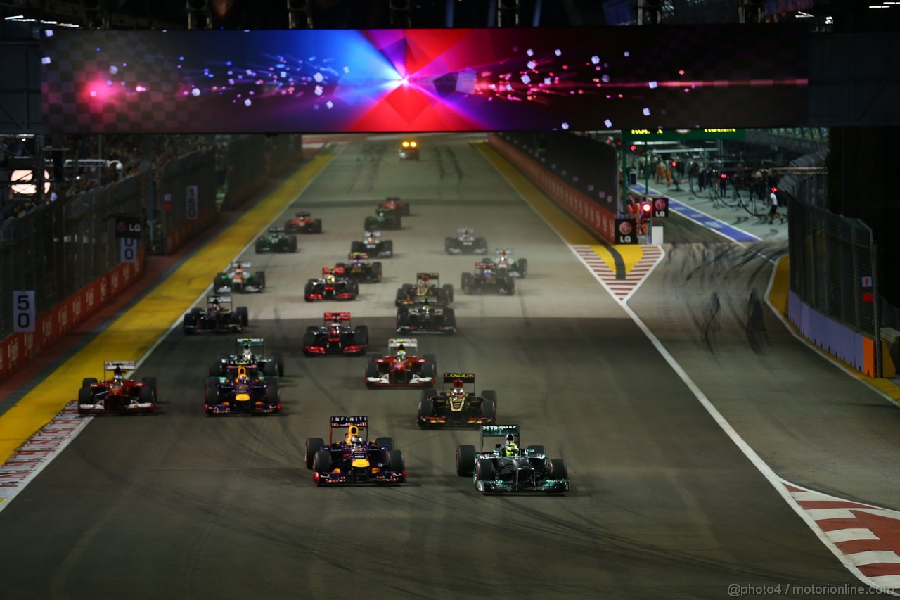 GP SINGAPORE, 22.09.2013- Gara: Start of the race