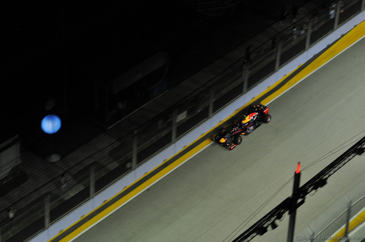 GP SINGAPORE, 22.09.2013- Gara: Mark Webber (AUS) Red Bull Racing RB9 