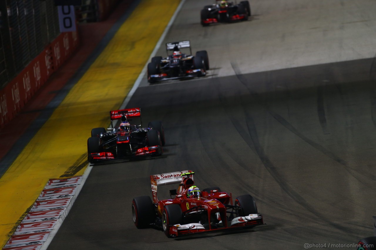 GP SINGAPORE, 22.09.2013- Gara: Felipe Massa (BRA) Ferrari F138 