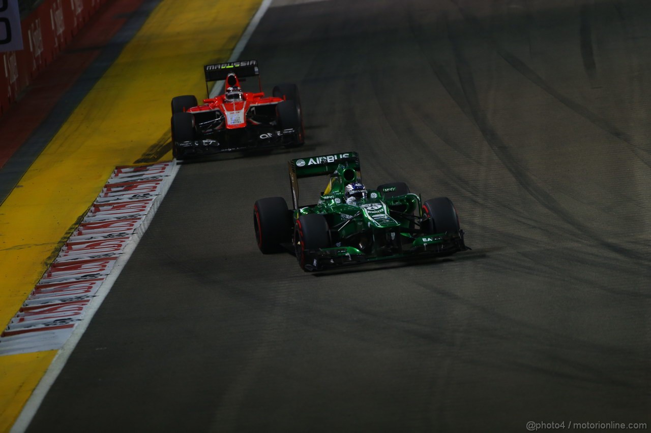 GP SINGAPORE, 22.09.2013- Gara: Charles Pic (FRA) Caterham F1 Team CT03 