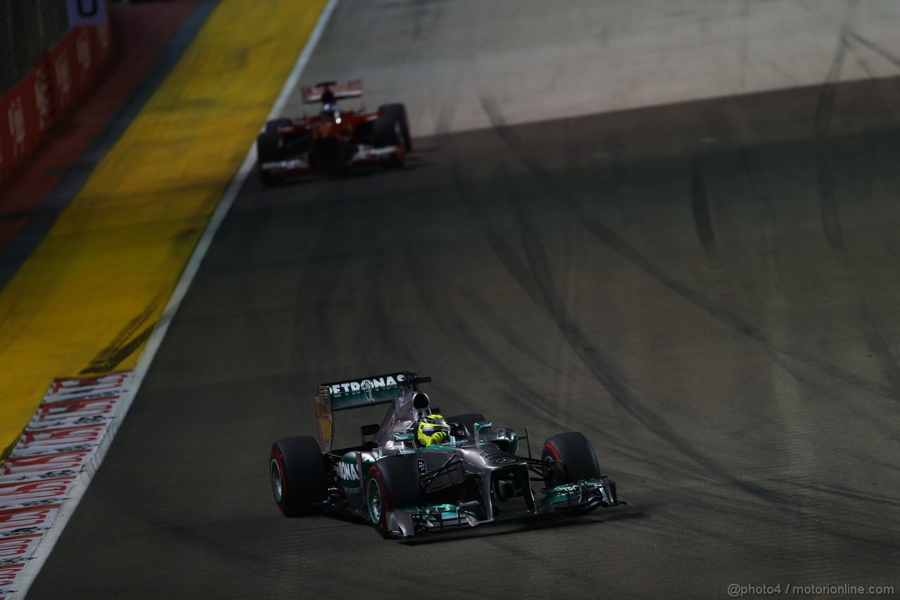 GP SINGAPORE, 22.09.2013- Gara: Nico Rosberg (GER) Mercedes AMG F1 W04 