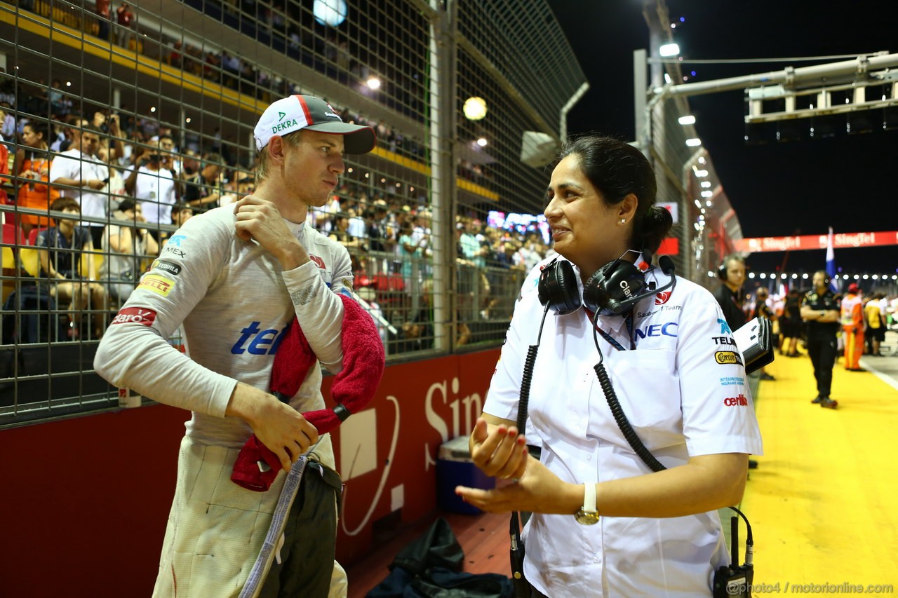 GP SINGAPORE, 22.09.2013- Gara: Nico Hulkenberg (GER) Sauber F1 Team C32 