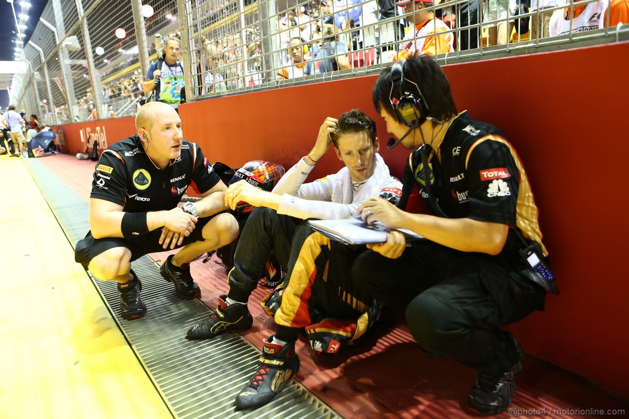 GP SINGAPORE, 22.09.2013- Gara: Romain Grosjean (FRA) Lotus F1 Team E21 