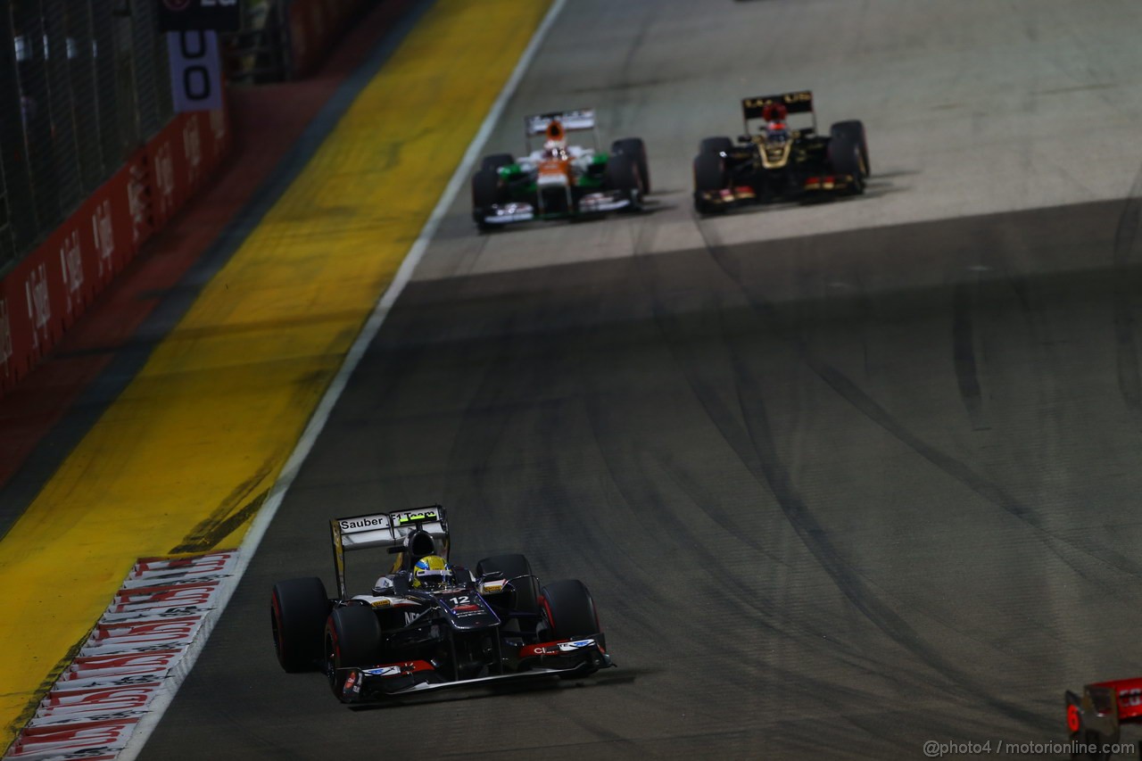 GP SINGAPORE, 22.09.2013- Gara: Esteban Gutierrez (MEX), Sauber F1 Team C32 