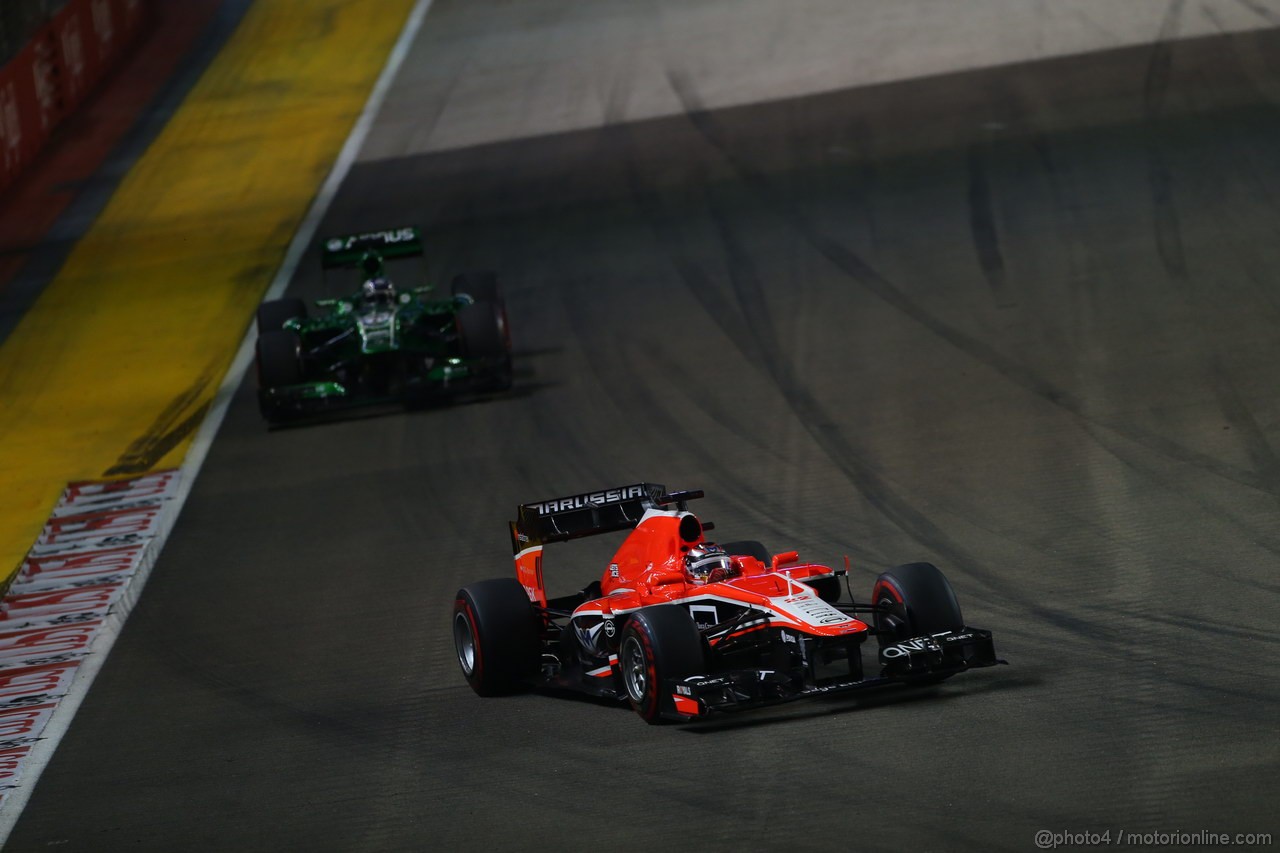 GP SINGAPORE, 22.09.2013- Gara: Jules Bianchi (FRA) Marussia F1 Team MR02 