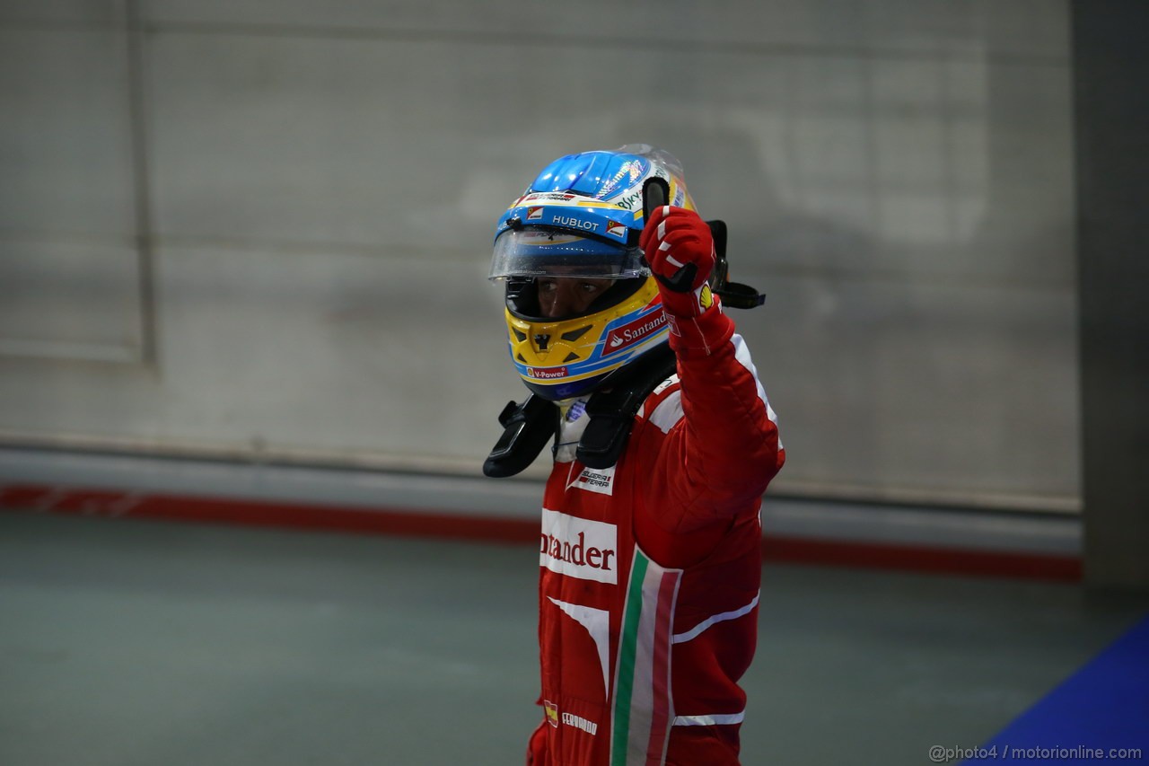 GP SINGAPORE, 22.09.2013- Podium: Fernando Alonso (ESP) Ferrari F138 (secondo)