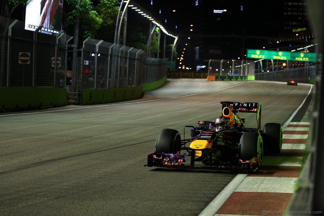 GP SINGAPORE, 22.09.2013- Gara, Sebastian Vettel (GER) Red Bull Racing RB9