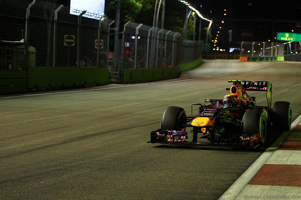 GP SINGAPORE, 22.09.2013- Gara, Mark Webber (AUS) Red Bull Racing RB9