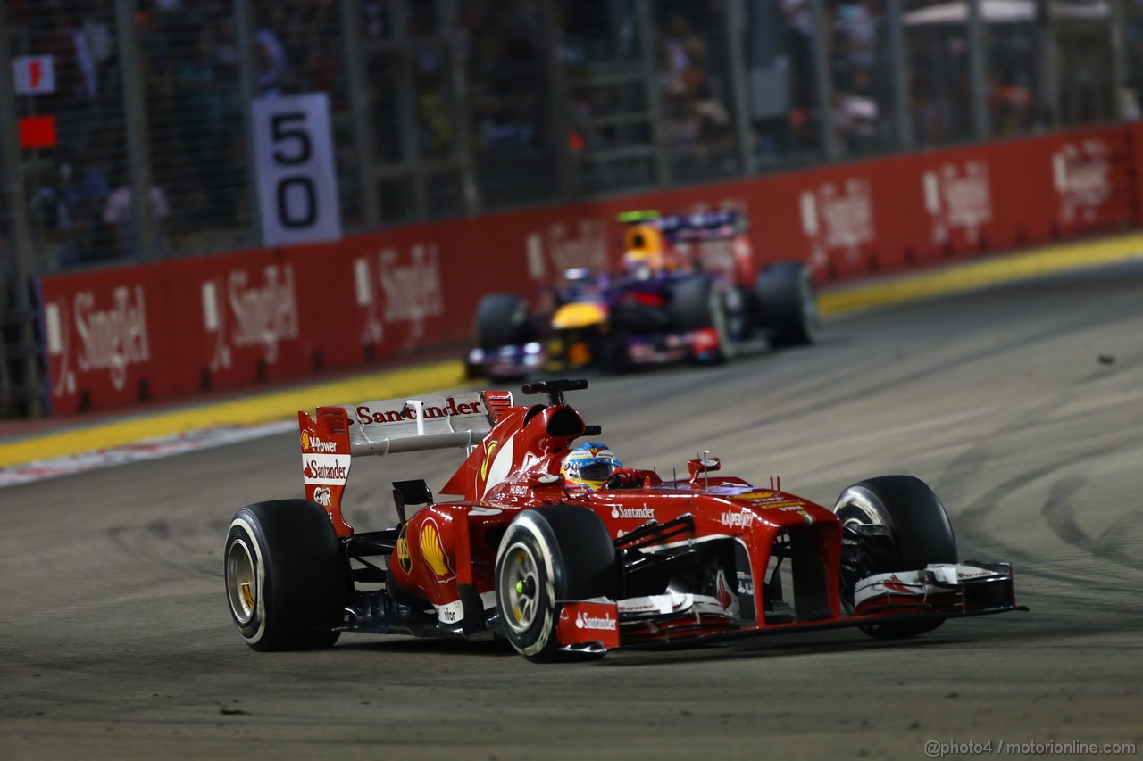 GP SINGAPORE, 22.09.2013- Gara, Fernando Alonso (ESP) Ferrari F138