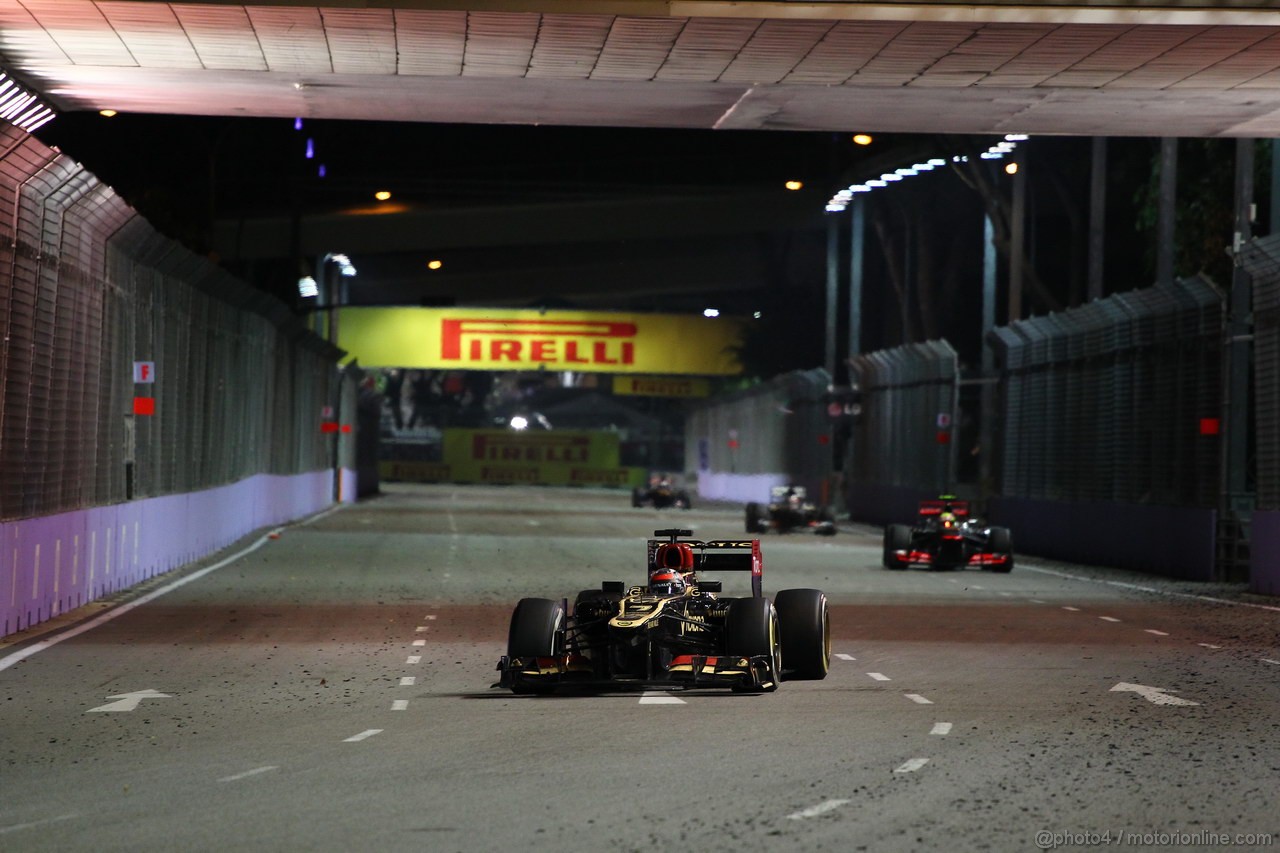 GP SINGAPORE, 22.09.2013- Gara, Kimi Raikkonen (FIN) Lotus F1 Team E21