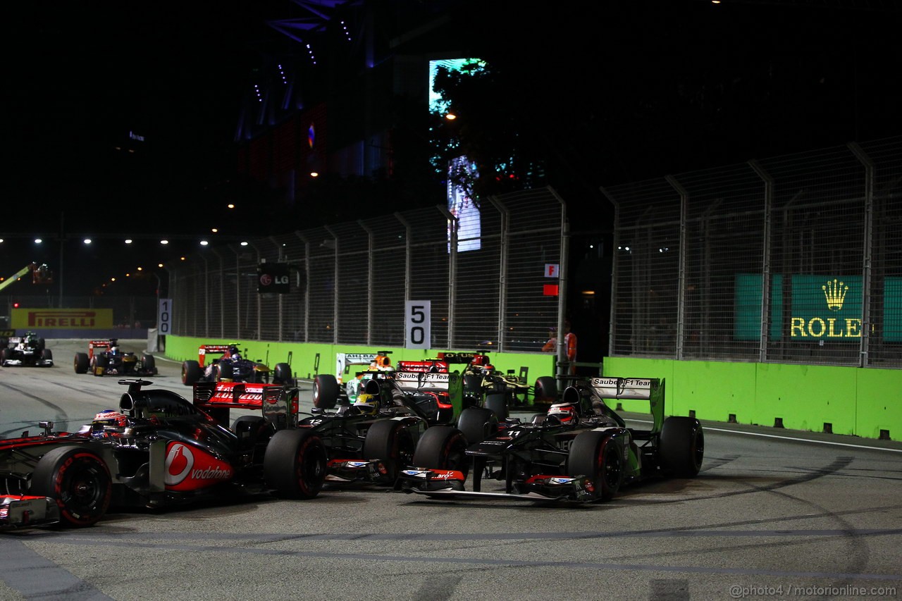 GP SINGAPORE, 22.09.2013- Gara, Nico Hulkenberg (GER) Sauber F1 Team C32