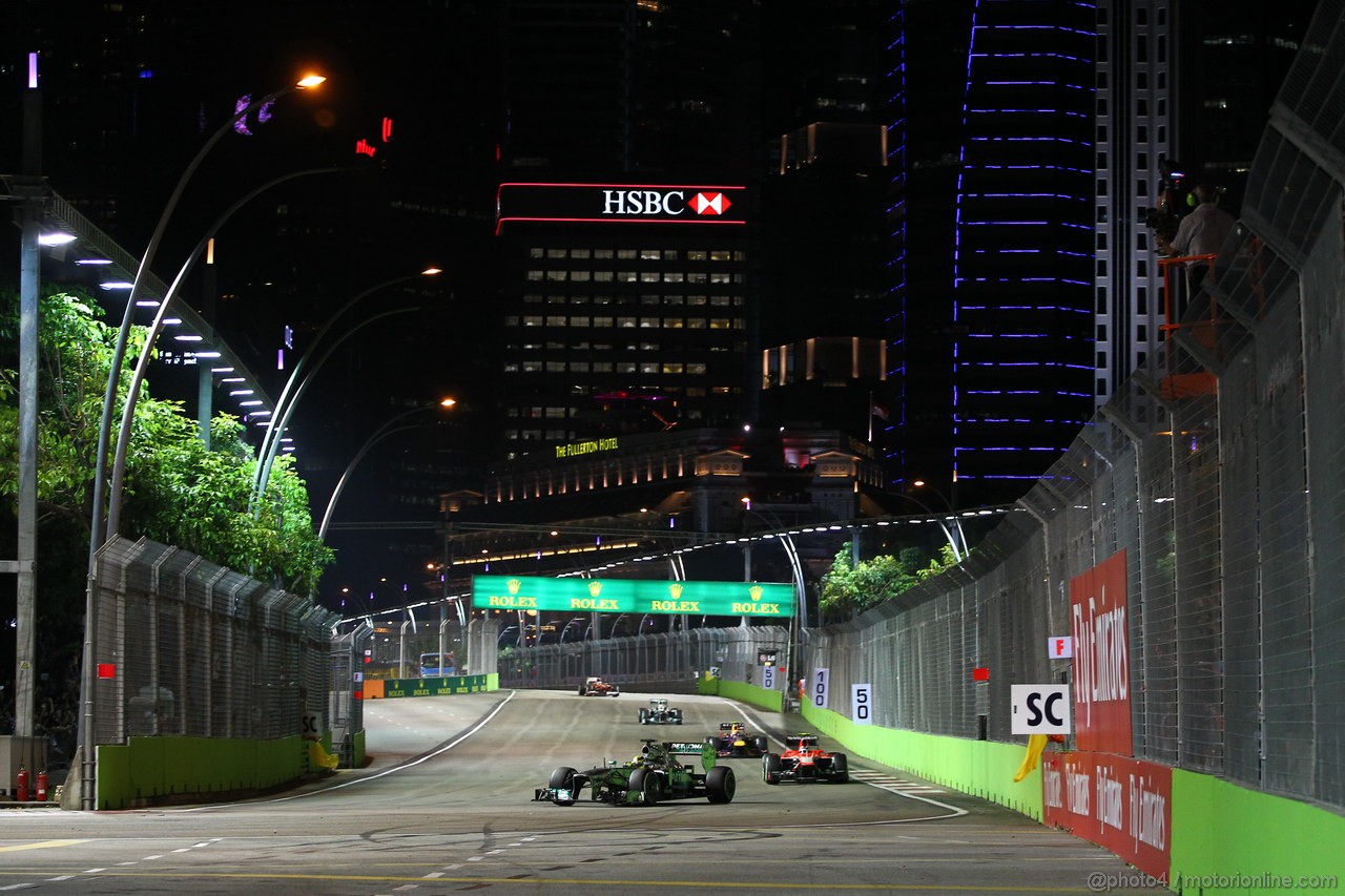 GP SINGAPORE, 22.09.2013- Gara, Nico Rosberg (GER) Mercedes AMG F1 W04