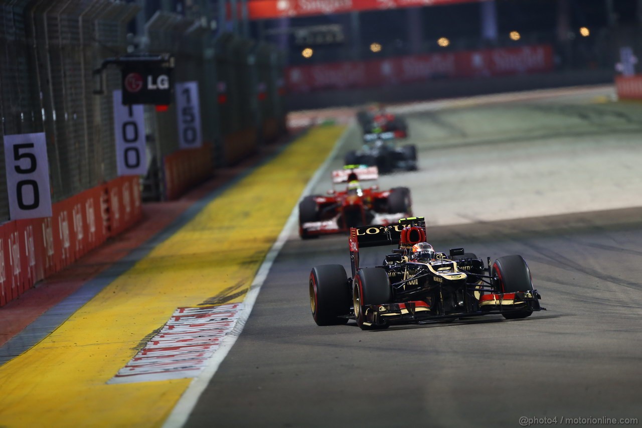 GP SINGAPORE, 22.09.2013- Gara, Romain Grosjean (FRA) Lotus F1 Team E213