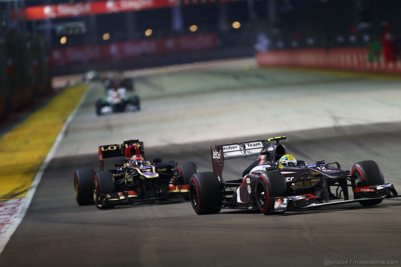 GP SINGAPORE, 22.09.2013- Gara, Esteban Gutierrez (MEX), Sauber F1 Team C32