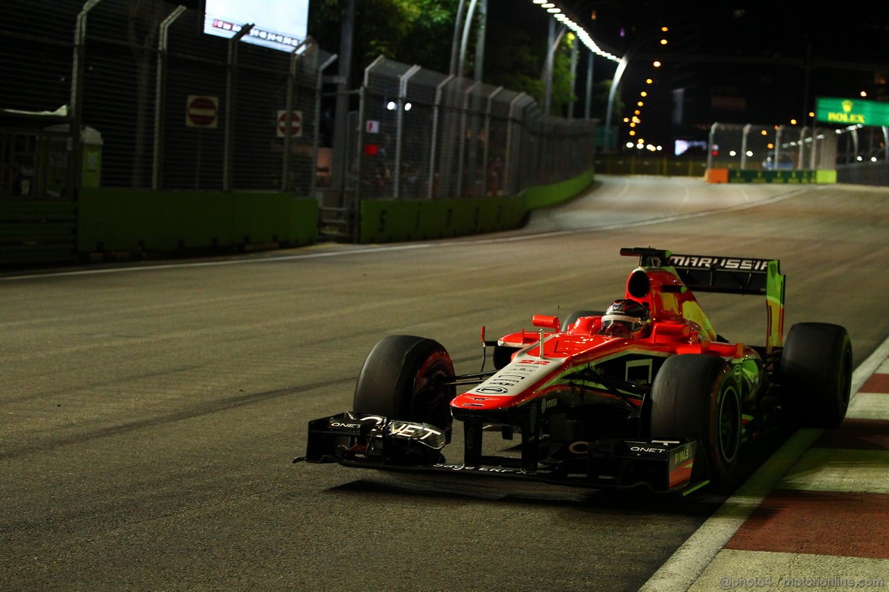 GP SINGAPORE, 22.09.2013- Gara, Jules Bianchi (FRA) Marussia F1 Team MR02