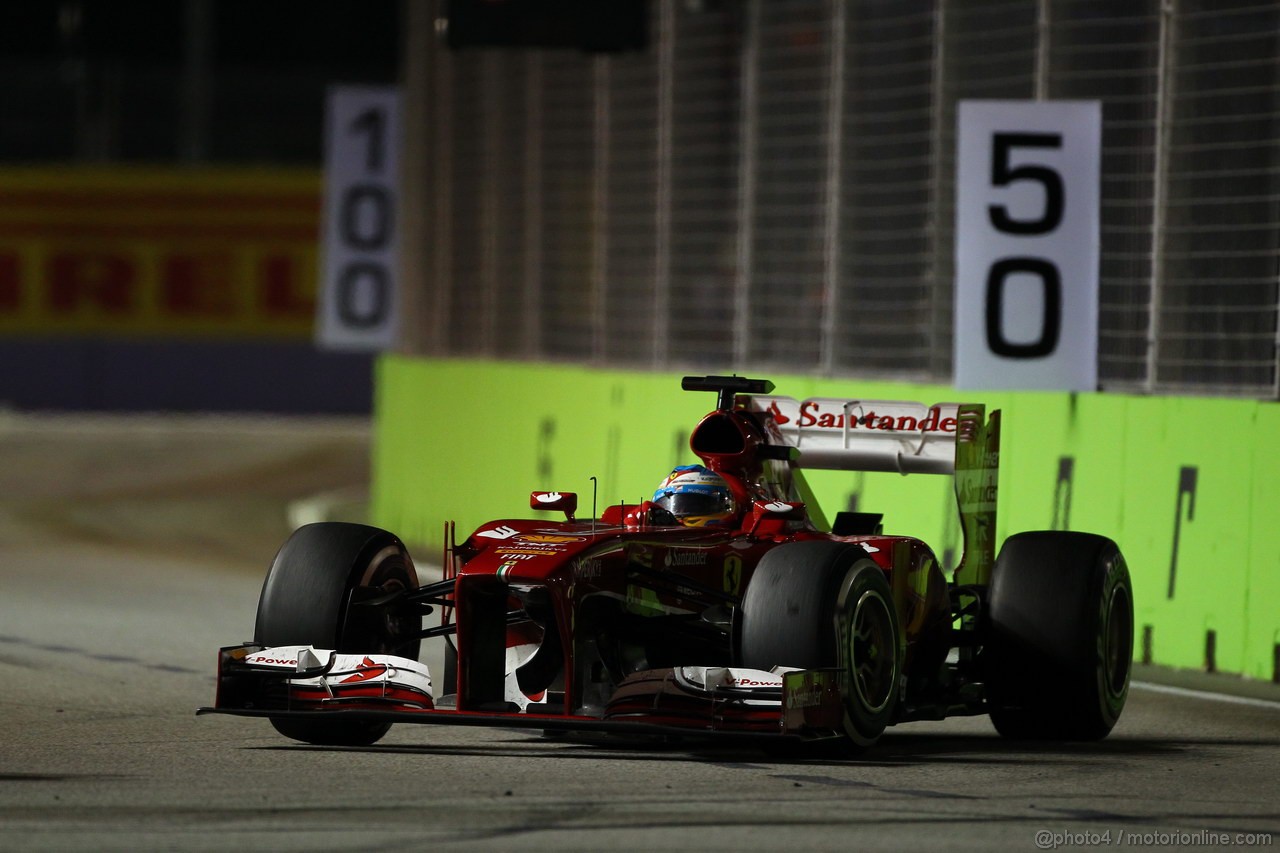 GP SINGAPORE, 22.09.2013- Gara, Fernando Alonso (ESP) Ferrari F138