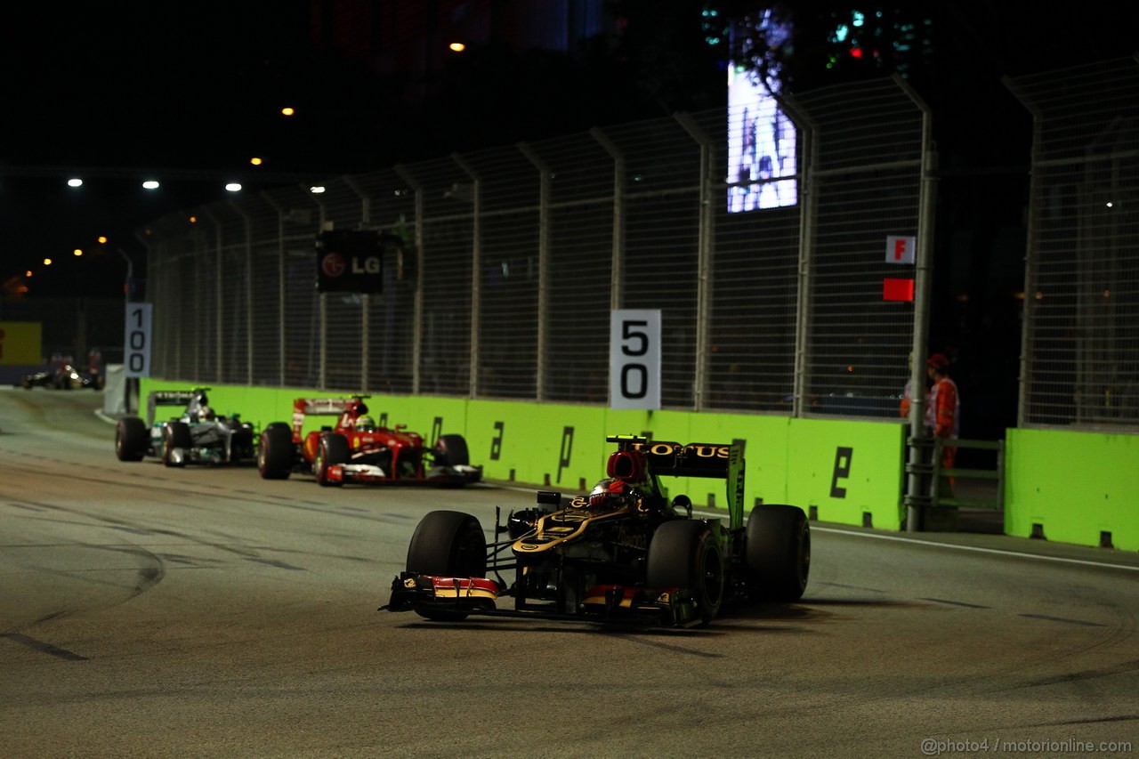 GP SINGAPORE, 22.09.2013- Gara, Kimi Raikkonen (FIN) Lotus F1 Team E21