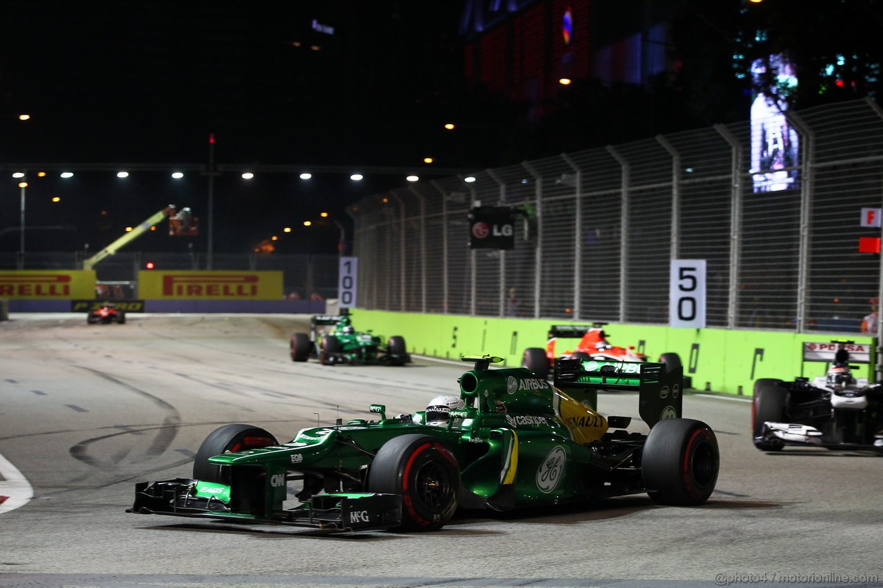 GP SINGAPORE, 22.09.2013- Gara, Giedo Van der Garde (NED), Caterham F1 Team CT03