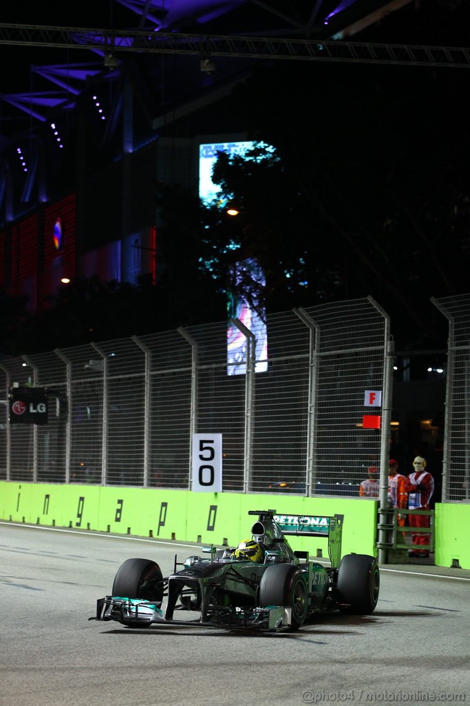 GP SINGAPORE, 22.09.2013- Gara, Nico Rosberg (GER) Mercedes AMG F1 W04