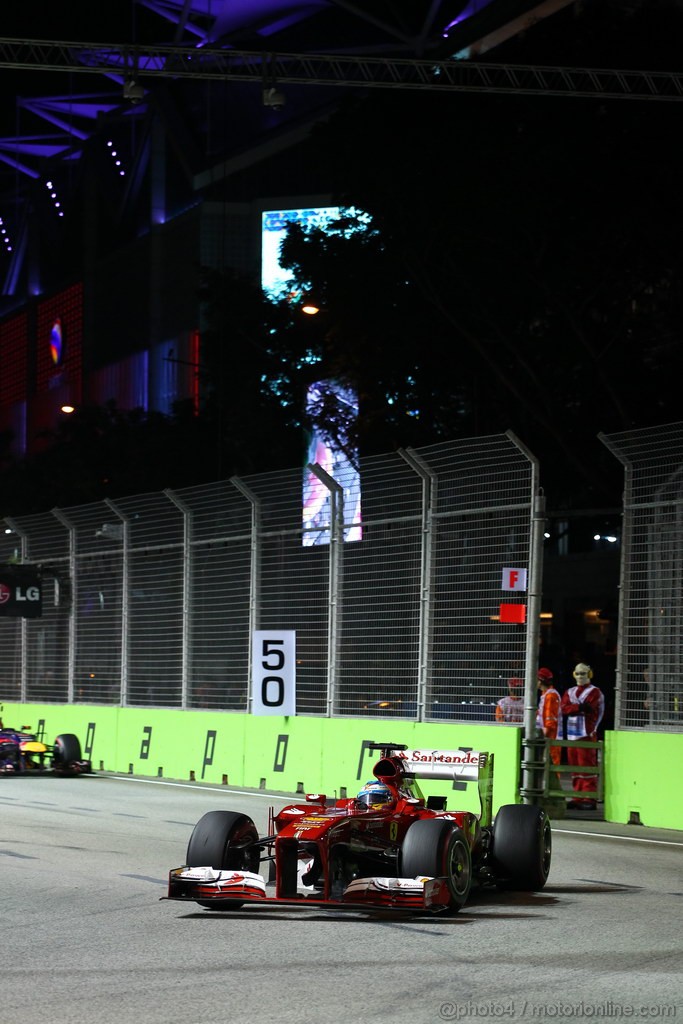 GP SINGAPORE, 22.09.2013- Gara, Fernando Alonso (ESP) Ferrari F138