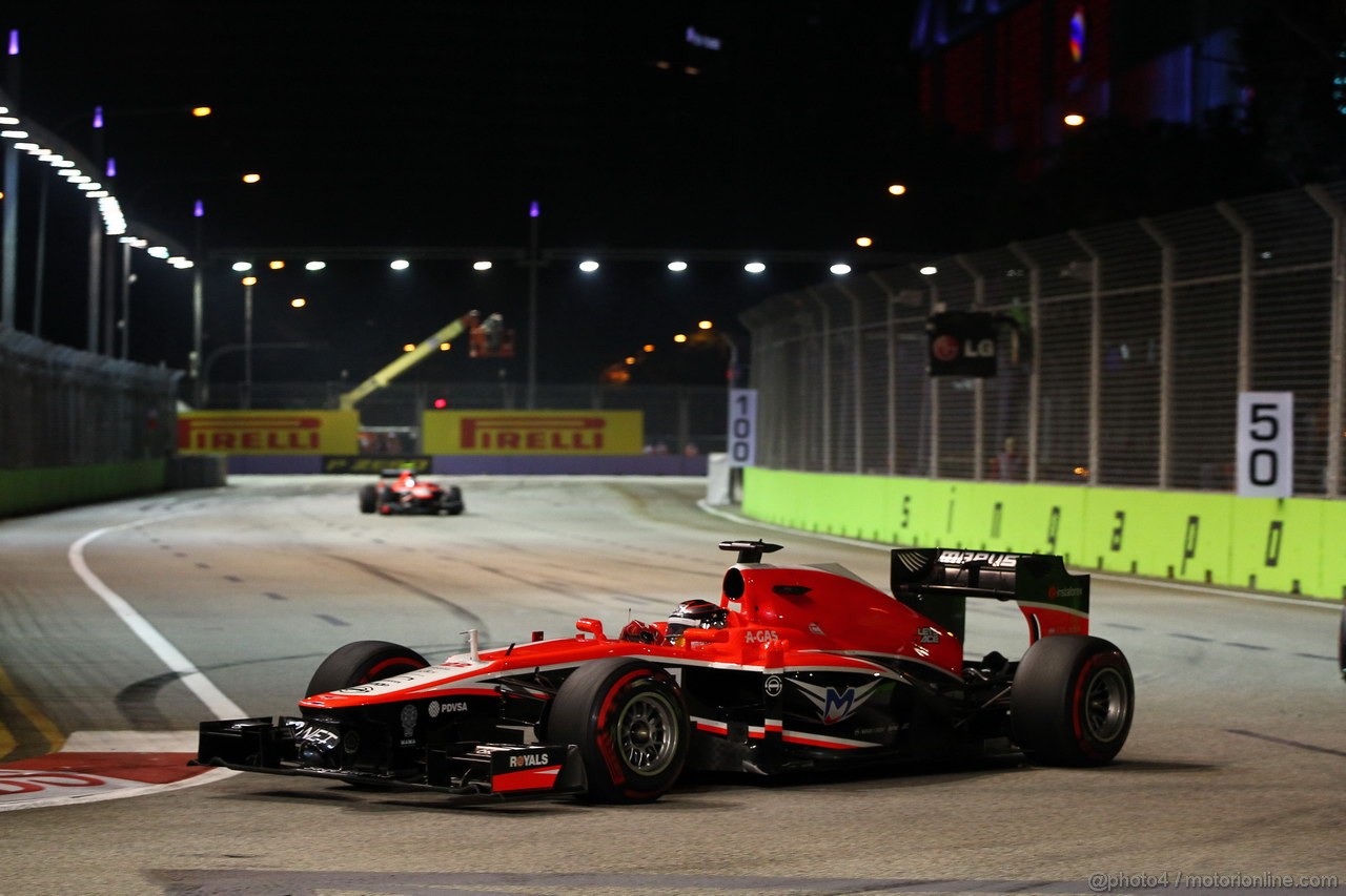 GP SINGAPORE, 22.09.2013- Gara, Jules Bianchi (FRA) Marussia F1 Team MR02