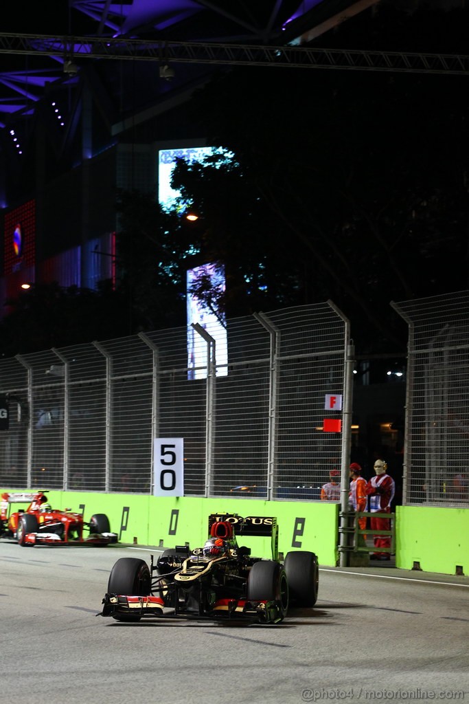 GP SINGAPORE, 22.09.2013- Gara, Kimi Raikkonen (FIN) Lotus F1 Team E21