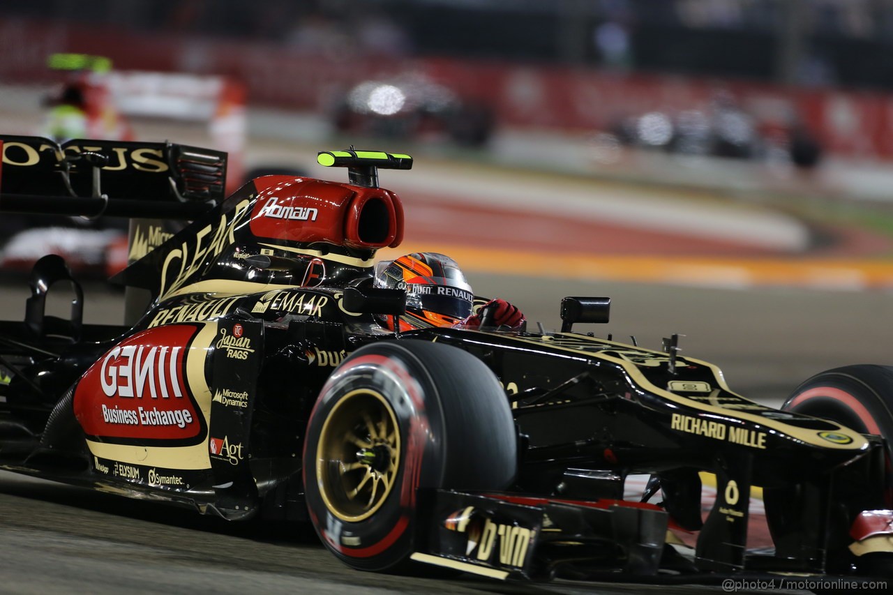 GP SINGAPORE, 22.09.2013- Gara, Romain Grosjean (FRA) Lotus F1 Team E213